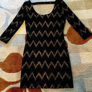 Nordstrom I Just Me Plunging Back Bodycon Mini Dress